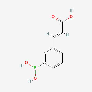 molecular formula C9H9BO4 B1365457 3-(3-硼苯基)丙烯酸 CAS No. 843662-48-6