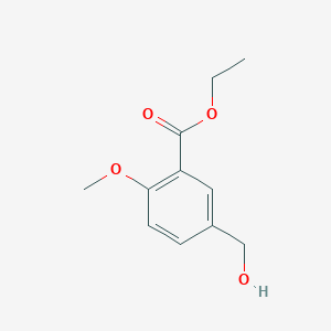 molecular formula C11H14O4 B13654638 Ethyl 5-(hydroxymethyl)-2-methoxybenzoate 