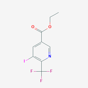 molecular formula C9H7F3INO2 B13654652 Ethyl 5-iodo-6-(trifluoromethyl)nicotinate 