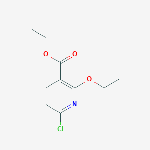 molecular formula C10H12ClNO3 B13654672 Ethyl 6-chloro-2-ethoxynicotinate 