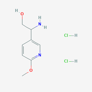 molecular formula C8H14Cl2N2O2 B13654710 (2R)-2-amino-2-(6-methoxypyridin-3-yl)ethan-1-ol dihydrochloride 