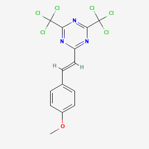 molecular formula C14H9Cl6N3O B1365473 2-(4-甲氧基苯乙烯基)-4,6-双(三氯甲基)-1,3,5-三嗪 CAS No. 42573-57-9