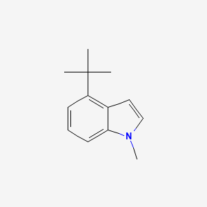 molecular formula C13H17N B13654753 4-(tert-Butyl)-1-methyl-1H-indole 