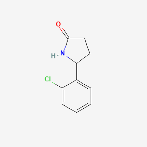 molecular formula C10H10ClNO B13654787 5-(2-Chlorophenyl)pyrrolidin-2-one 