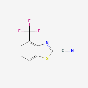 molecular formula C9H3F3N2S B13654792 4-(Trifluoromethyl)benzo[d]thiazole-2-carbonitrile 