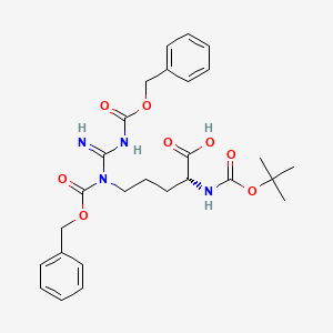 (2R)-2-[(2-methylpropan-2-yl)oxycarbonylamino]-5-[phenylmethoxycarbonyl-(N-phenylmethoxycarbonylcarbamimidoyl)amino]pentanoic acid