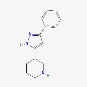 3-(3-phenyl-1H-pyrazol-5-yl)piperidine