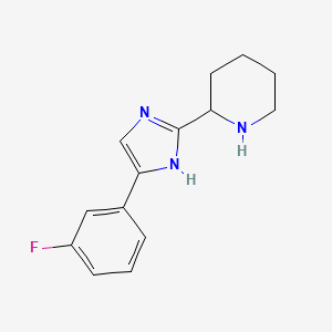 2-[5-(3-fluorophenyl)-1H-imidazol-2-yl]piperidine