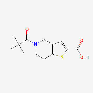 molecular formula C13H17NO3S B13654833 5-Pivaloyl-4,5,6,7-tetrahydrothieno[3,2-c]pyridine-2-carboxylic acid 