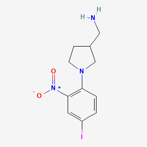 (1-(4-Iodo-2-nitrophenyl)pyrrolidin-3-yl)methanamine