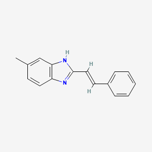 molecular formula C16H14N2 B1365486 5-methyl-2-[(E)-2-phenylethenyl]-1H-benzimidazole 