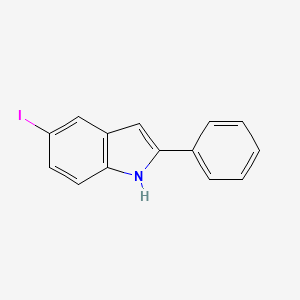 molecular formula C14H10IN B13654889 5-iodo-2-phenyl-1H-indole 