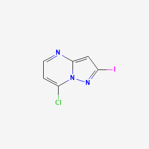 molecular formula C6H3ClIN3 B13654950 7-Chloro-2-iodopyrazolo[1,5-a]pyrimidine 