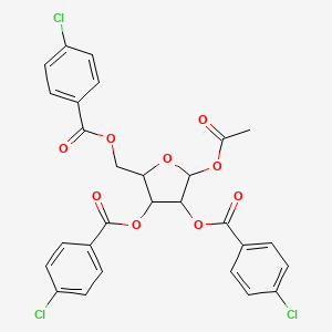 1-O-Acetyl-2,3,5,tri-O-(p-chlorobenzoyl)-beta-D-ribofuranose