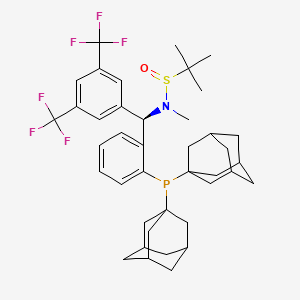 (R)-N-((R)-(3,5-Bis(trifluoromethyl)phenyl)(2-(di(adamantan-1-yl)phosphanyl)phenyl)methyl)-N,2-dimethylpropane-2-sulfinamide