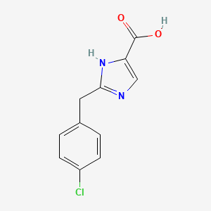 molecular formula C11H9ClN2O2 B13655014 2-(4-Chlorobenzyl)-1h-imidazole-4-carboxylic acid 