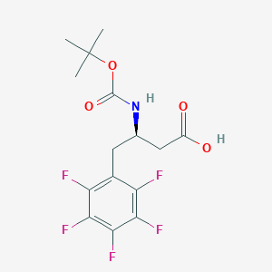 B1365503 (R)-3-((tert-butoxycarbonyl)amino)-4-(perfluorophenyl)butanoic acid CAS No. 269398-93-8