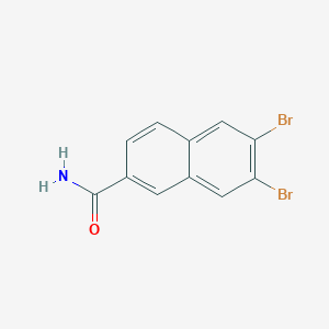 molecular formula C11H7Br2NO B13655049 6,7-Dibromo-2-naphthamide 