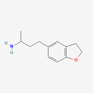 molecular formula C12H17NO B13655055 4-(2,3-Dihydro-1-benzofuran-5-yl)-2-butanamine 