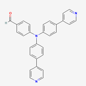 molecular formula C29H21N3O B13655080 4-(Bis(4-(pyridin-4-yl)phenyl)amino)benzaldehyde 