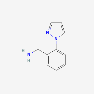 molecular formula C10H11N3 B1365511 2-(1H-吡唑-1-基)苄胺 CAS No. 449758-13-8