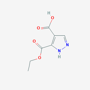 molecular formula C7H8N2O4 B13655110 3-(Ethoxycarbonyl)-1H-pyrazole-4-carboxylic acid 