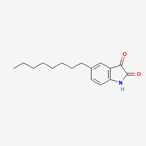 molecular formula C16H21NO2 B13655112 5-Octylindoline-2,3-dione 