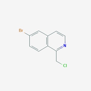 molecular formula C10H7BrClN B13655124 6-Bromo-1-(chloromethyl)isoquinoline 