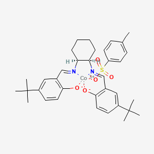 molecular formula C35H43CoN2O5S B13655148 [[2,2'-[(1R,2R)-1,2-Cyclohexanediylbis[(nitrilo-|EN)methylidyne]]bis[4-bis(1,1-dimethylethyl)phenolato-|EO]](2-)](4-methylbenzenesulfonato-|EO)cobalt 