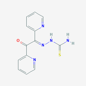 molecular formula C13H11N5OS B13655161 {[2-Oxo-1,2-bis(pyridin-2-yl)ethylidene]amino}thiourea 