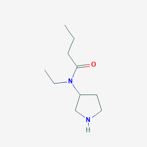 molecular formula C10H20N2O B13655186 N-ethyl-N-(pyrrolidin-3-yl)butanamide 