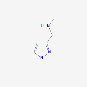B1365521 N-methyl-1-(1-methyl-1H-pyrazol-3-yl)methanamine CAS No. 871825-57-9