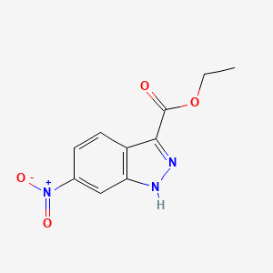 molecular formula C10H9N3O4 B13655221 Ethyl 6-nitro-1H-indazole-3-carboxylate 