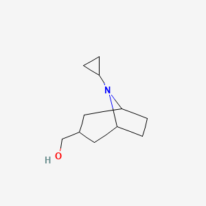 molecular formula C11H19NO B13655243 {8-Cyclopropyl-8-azabicyclo[3.2.1]octan-3-yl}methanol 