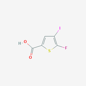 molecular formula C5H2FIO2S B13655257 5-Fluoro-4-iodothiophene-2-carboxylic acid 