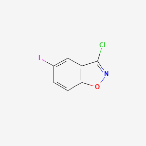 molecular formula C7H3ClINO B13655268 3-Chloro-5-iodobenzo[d]isoxazole 