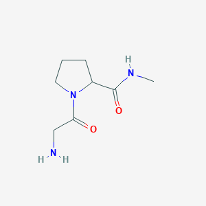 molecular formula C8H15N3O2 B13655287 1-Glycyl-N-methylpyrrolidine-2-carboxamide 