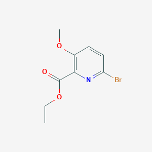 molecular formula C9H10BrNO3 B13655338 Ethyl 6-bromo-3-methoxypicolinate 