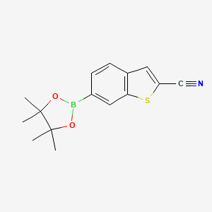 6-(4,4,5,5-Tetramethyl-1,3,2-dioxaborolan-2-yl)benzo[b]thiophene-2-carbonitrile