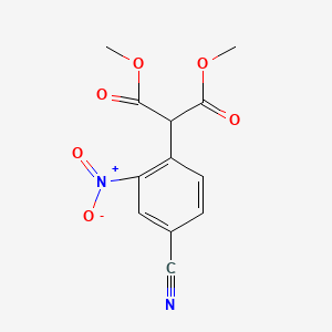 molecular formula C12H10N2O6 B1365539 2-(4-氰基-2-硝基苯基)丙二酸二甲酯 CAS No. 651747-69-2