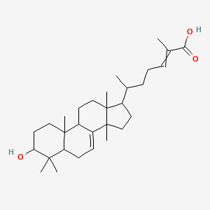 molecular formula C30H48O3 B13655393 6-(3-hydroxy-4,4,10,13,14-pentamethyl-2,3,5,6,9,11,12,15,16,17-decahydro-1H-cyclopenta[a]phenanthren-17-yl)-2-methylhept-2-enoic acid 