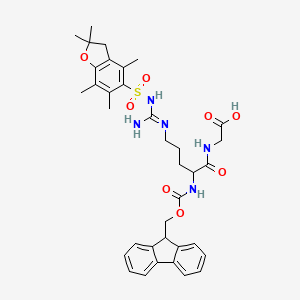 molecular formula C36H43N5O8S B13655395 Fmoc-DL-Arg(Pbf)(Pbf)-Gly-OH 