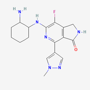 6-[(2-Aminocyclohexyl)amino]-7-fluoro-4-(1-methylpyrazol-4-yl)-1,2-dihydropyrrolo[3,4-c]pyridin-3-one