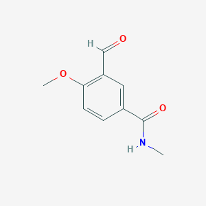 molecular formula C10H11NO3 B13655468 3-formyl-4-methoxy-N-methylbenzamide 