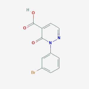 molecular formula C11H7BrN2O3 B13655474 2-(3-Bromophenyl)-3-oxo-2,3-dihydropyridazine-4-carboxylic acid 