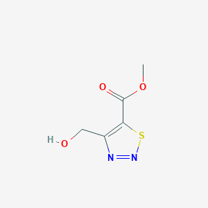 molecular formula C5H6N2O3S B13655478 Methyl 4-(hydroxymethyl)-1,2,3-thiadiazole-5-carboxylate 