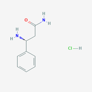 molecular formula C9H13ClN2O B13655494 (3R)-3-Amino-3-phenylpropanamide hydrochloride 