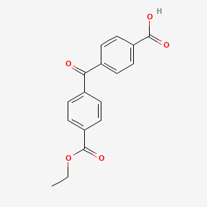 molecular formula C17H14O5 B13655535 4-(4-(Ethoxycarbonyl)benzoyl)benzoic acid CAS No. 113709-91-4