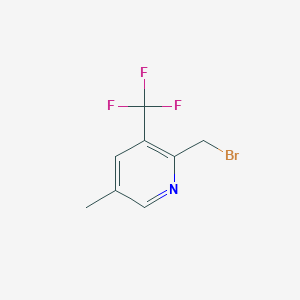 molecular formula C8H7BrF3N B13655543 2-(Bromomethyl)-5-methyl-3-(trifluoromethyl)pyridine 