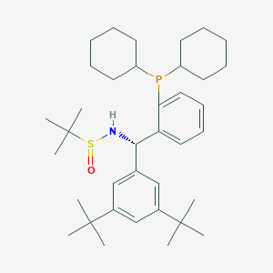 (R)-N-((S)-(3,5-Di-tert-butylphenyl)(2-(dicyclohexylphosphaneyl)phenyl)methyl)-2-methylpropane-2-sulfinamide